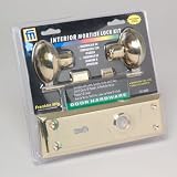 Interior Mortise Lock Kit with Brass Knob