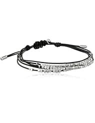 Fossil Dainty Rondel Slider Silver Bracelet