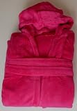 Produkt-Bild: Damen und Herren Microfaser Bademantel mit Kaputze Gr&ouml;sse L in PINK