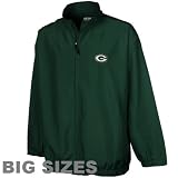 NFL Cutter & Buck Green Bay Packers Green Astute Big Sizes Performance Full Zip Windshirt (XXX-Large)