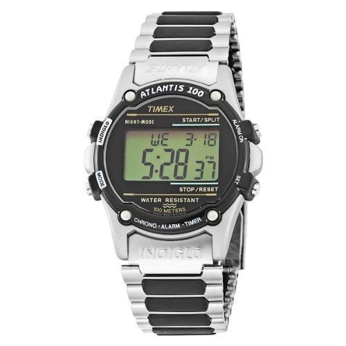 Timex Men's T77517 Atlantis 100 Stainless Steel Bracelet Watch Image Timex Men's T77517 Atlantis 100 Stainless Steel Bracelet Watch