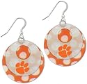 Clemson Tigers Capiz Double Shell Earrings