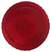 Bottom Painted Glass Fleur De Lis Design Red Salad Plate 8.25" D Set of Two