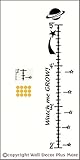 Wall Decor Plus More WDPM636 Space Wall Vinyl Sticker Growth Chart 2-5 Feet with Age Markers, Black