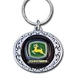 John Deere Pewter Keychain