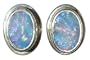 Opal earrings, 'Honesty' 0.2" W 0.3" L