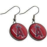 Los Angeles Angels of Anaheim Ladies Team Logo Charm Drop Earrings
