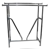 Double Rail Garment Clothing Rack with V-Brace