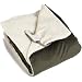Sunbeam TW8110-030-608 SlumberRest Heated Electric Reversible Sherpa/RoyalMink Throw, Olive