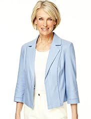 Classic Collection Linen Blend Ladder Stitched Jacket