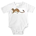 Onesie with weasel, brown, ferret, tail
