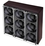 Swiss Kubik Leather Watch Winder for Nine Watches
