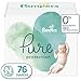 Diapers Newborn/Size 0 (<10 lb), 76 Count - Pampers Pure Protection Disposable Baby Diapers, Hypoallergenic and Unscented Protection, Super Pack