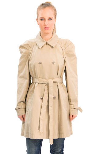 Juicy Couture Women's Ruffle-Shoulder Trench Coat Jacket