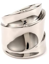 Giuseppe Zanotti Sterling Silver Finish Sculpted Ring