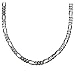 Sterling Silver 9mm Italian Figaro Chain Necklace, 18