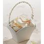 JEWELED HANDLE BASKET IVORY