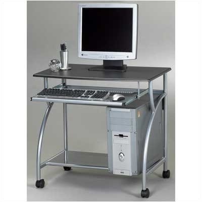 Black Anthracite Mayline Eastwinds Argo Mobile Metal Computer Desk