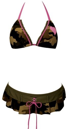 Bikini Set Padded Camou Scoop Bottom