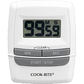 Cook Rite, 90952, Digi Master Digital Timer 99 Minute, 59 Second, White