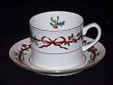 Royal Worcester Holly Ribbons Cups & Saucers