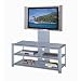 LSI Furniture "Stunning" Silver 3-Tiered TV Stand with Support Bracket