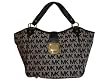 Women's Michael Kors Purse Handbag Charlton Large Tote RTW Jacquard Beige/Black/Black
