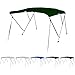MSC 3 Bow Bimini Top Boat Cover with Rear Support Pole and Storage Boot, Color Gray,Pacific Blue,Burgundy,Navy,Beige,Forest Green,White,Black,Teal Available