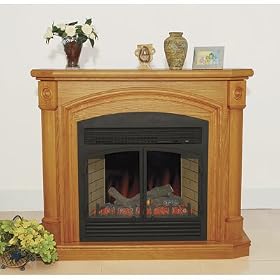ProCom Full-Size Electric Fireplace - 5000 BTU, 32in., Oak by Electric Fireplaces