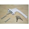 abschlie�barer Alu Fenstergriff in Weiss Stiftl�nge 35mm