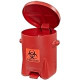 Eagle Polyethylene Biohazardous Waste Safety Can with Foot Lever 