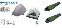 High Peak Two Ez PAK Mummy Light Weight Sleeping Bag Plus 7x5 Hyper Lite Tent for Hiking/camp/camping/backpacking Combo