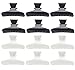 Hairdressers Set with 10 Hair Styling Combs, 12 Black Clasps and 12 Black and White Butterfly Clamps Grips