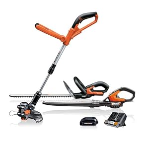 WORX WG913.51 3-Piece 18 Volt Lithium-Ion Cordless Combo Kit With Blower, String Trimmer and Hedge... by 