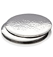 4 Hammered Metal Coasters