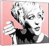 Alice Russell Pop Art Painting (100% Original Painting. Not a Print!) Acrylic Paint On Large Deep Canvas; 4-Colour Black/White/Grey/Pink