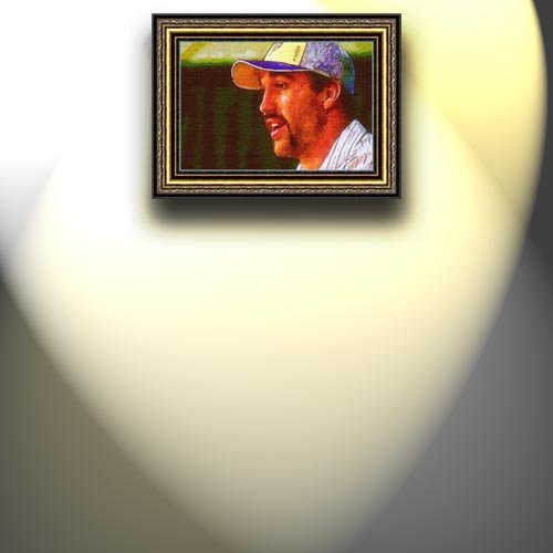 Completely Handpainted American Football Sport Painting, Custom Order FL5971, Oil on Canvas, with Option to Paint Jerry, Brett & Co. from Any Other Favorite Photograph or Picture, Unframed, Size 16'' x 24