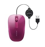 Belkin F5L051-FDP Retractable Comfort Mouse Fuchsia/Very Berry