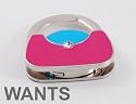 Enamel Hand Bag Holder Hook Pink & Blue
