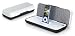 Memorex M10128 Pure Play tragbares Lautsprecher System für iPhone und iPod (Klapp-Design, Line-In, FM-Radio) grau