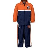 Majestic Detroit Tigers Toddler Navy Blue 2-Piece Team Nylon Windsuit