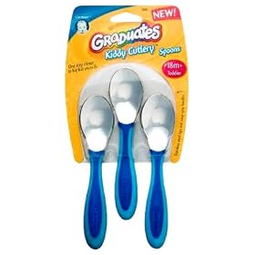 Buy Gerber Graduates BPA Free 3 Pack Kiddy Cutlery Spoons, Colors May Vary by NUK