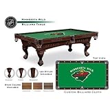 8' Licensed Logo Pool Table Leg Style: Fairfax, Finish: Cinnamon, Team: Minnesota Wild