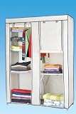 Kitchen & Housewares : DOUBLE EASY 5 STEP CANVAS WARDROBE SIX SHELVES STORAGE