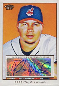 Jhonny Peralta Autographed / Signed 2009 Topps Cleveland Indians Baseball Card