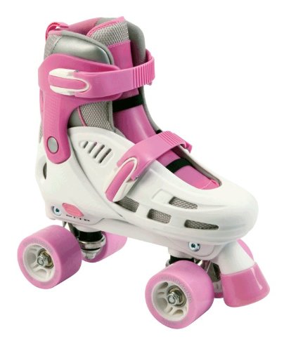Sfr 'Storm' Adjustable Quad Skates - White And Pink - Size 3-6