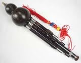 Produkt-Bild: Pr&auml;mie Ebenholz 3 Octave Gourd Flute Hulusi Woodwind + Fall #111 - Ksotenloser Versand, Weltweit