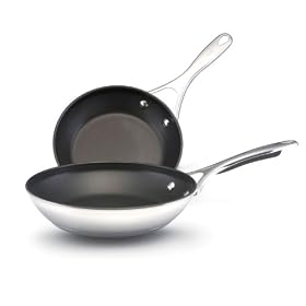 KitchenAid Gourmet Stainless Steel Nonstick Skillets, 2-Pack