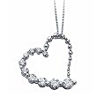 1.00Ct Diamond Hearty Journey Pendant Necklace