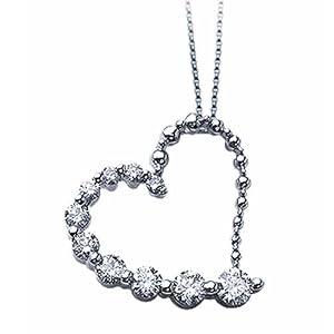 0.25Ct Diamond Hearty Journey Pendant Necklace
